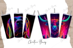 8 Neon Animal Tumbler Wraps | 20 oz Skinny Tumbler Subl Product Image 5