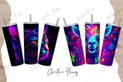 8 Neon Animal Tumbler Wraps | 20 oz Skinny Tumbler Subl Product Image 6