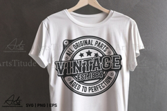 VINTAGE 1984 SVG, Funny Birthday SVG PNG, Garage Style Product Image 2