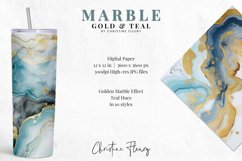 Gold and Teal Marble Digital Paper Product Image 2