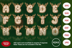 Christmas Reindeer A to Z Alphabet SVG Bundle Ornaments Product Image 6