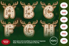 Christmas Reindeer A to Z Alphabet SVG Bundle Ornaments Product Image 1