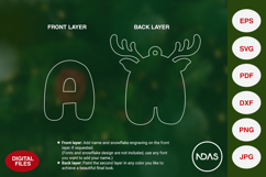 Christmas Reindeer A to Z Alphabet SVG Bundle Ornaments Product Image 5