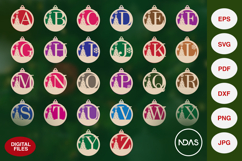 A to Z Alphabet Christmas Ornament SVG with Christmas Tree Product Image 3