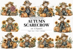 Autumn Scarecrow Clipart Bundle Product Image 1