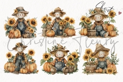 Autumn Scarecrow Clipart Bundle Product Image 4