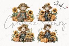 Autumn Scarecrow Clipart Bundle Product Image 5