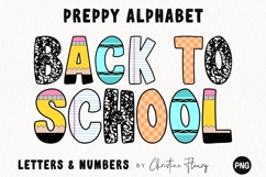 Back To School Preppy PNG Alphabet Bundle - 5 Alpha Styles Product Image 1