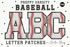 Baseball Chenille Letter Patches PNG | Baseball PNG Product Image 1