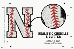 Baseball Chenille Letter Patches PNG | Baseball PNG Product Image 3