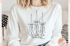 Preppy coquette bow christmas lights Be the Light Christian Product Image 3