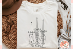 Preppy coquette bow christmas lights Be the Light Christian Product Image 4