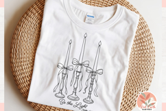 Preppy coquette bow christmas lights Be the Light Christian Product Image 5