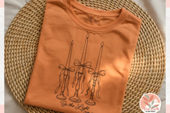 Preppy coquette bow christmas lights Be the Light Christian Product Image 6