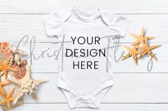 Beach Baby Bodysuit Mockup - Gender Neutral Product Image 3