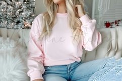 Pink Christmas Sweatshirt Mockup Product Image 3