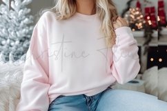 Pink Christmas Sweatshirt Mockup Product Image 3