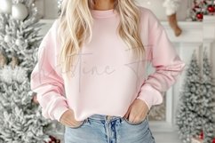 Pink Christmas Sweatshirt Mockup Product Image 3