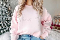 Pink Christmas Sweatshirt Mockup Product Image 3