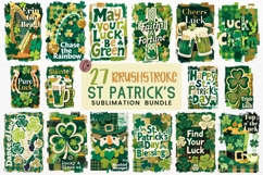 Brushstroke St Patricks Day PNG Bundle Product Image 1