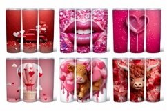 3D Valentines Tumbler Bundle PNG | 20oz Skinny Tumbler Product Image 3