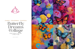 Butterfly Dreams Collage Junk Journal Pages Product Image 1
