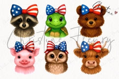 Cute Patriotic Animals Clipart Bundle Product Image 5
