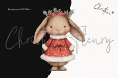 Christmas Bunny Clipart Bundle - 29 Elements Product Image 3