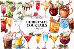 Christmas Cocktail Clipart Bundle Product Image 1