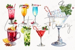 Christmas Cocktail Clipart Bundle Product Image 6