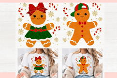 Christmas Gingerbread boy girl PNG sublimation bundle Product Image 1