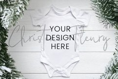 Christmas Baby Bodysuit Mockup - Gender Neutral Product Image 3