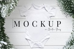 Christmas Baby Bodysuit Mockup - Gender Neutral Product Image 1