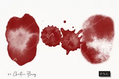 Watercolor Blood Drops Clipart | True Crime PNG Product Image 1