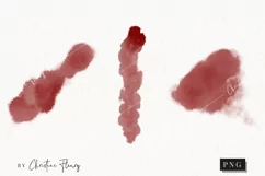 Watercolor Blood Smears Clipart | True Crime PNG Product Image 1