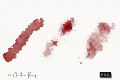 Watercolor Blood Smears Clipart | True Crime PNG Product Image 1
