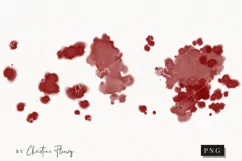 Watercolor Blood Splatter Clipart | True Crime PNG Product Image 1