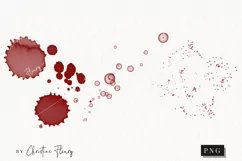 Watercolor Blood Splatter Clipart | True Crime PNG Product Image 1