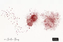 Watercolor Blood Splatter Clipart | True Crime PNG Product Image 1