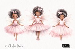 Watercolor African American Fairies Clipart | Fairy Clipart Product Image 1