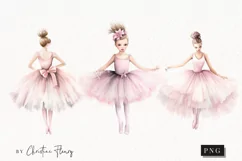 Watercolor Ballerinas Clipart | Ballet Clipart Product Image 1