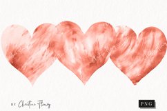 Watercolor Rose Gold Heart PNG | Valentine&#039;s Day Clipart Product Image 1