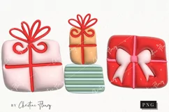 3D Inflated Christmas Gifts Clipart | Christmas Clipart Product Image 1