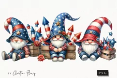 4th Of July Firework Gnomes PNG | Patriotic PNG Product Image 1