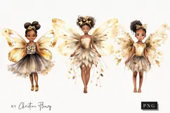 Golden Fairies Clipart | Fantasy PNG Product Image 1
