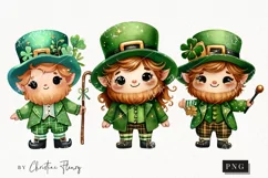 Cute Leprechauns PNG | St Patricks PNG Product Image 1