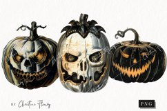 Vintage Black Jack O Lanterns | Halloween PNG Product Image 1