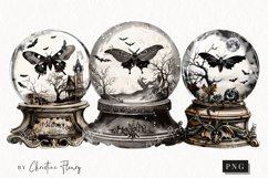 Vintage Goth Snowglobes | Halloween PNG Product Image 1