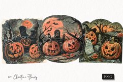 Vintage Graveyard Scene | Halloween PNG Product Image 1