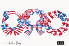 4th Of July Wreaths Clipart | Patriotic PNG Product Image 1